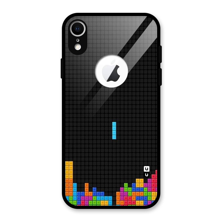 Game Play Glass Back Case for iPhone XR Logo Cut