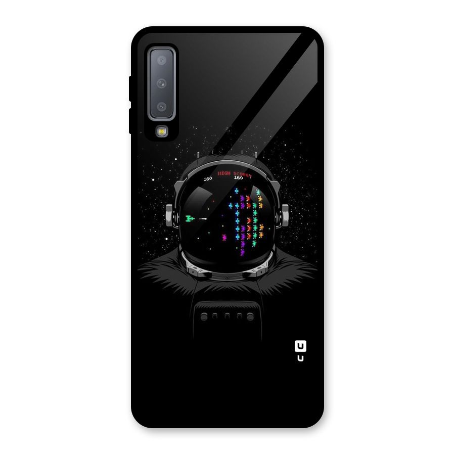 Gamer Head Glass Back Case for Galaxy A7 (2018)