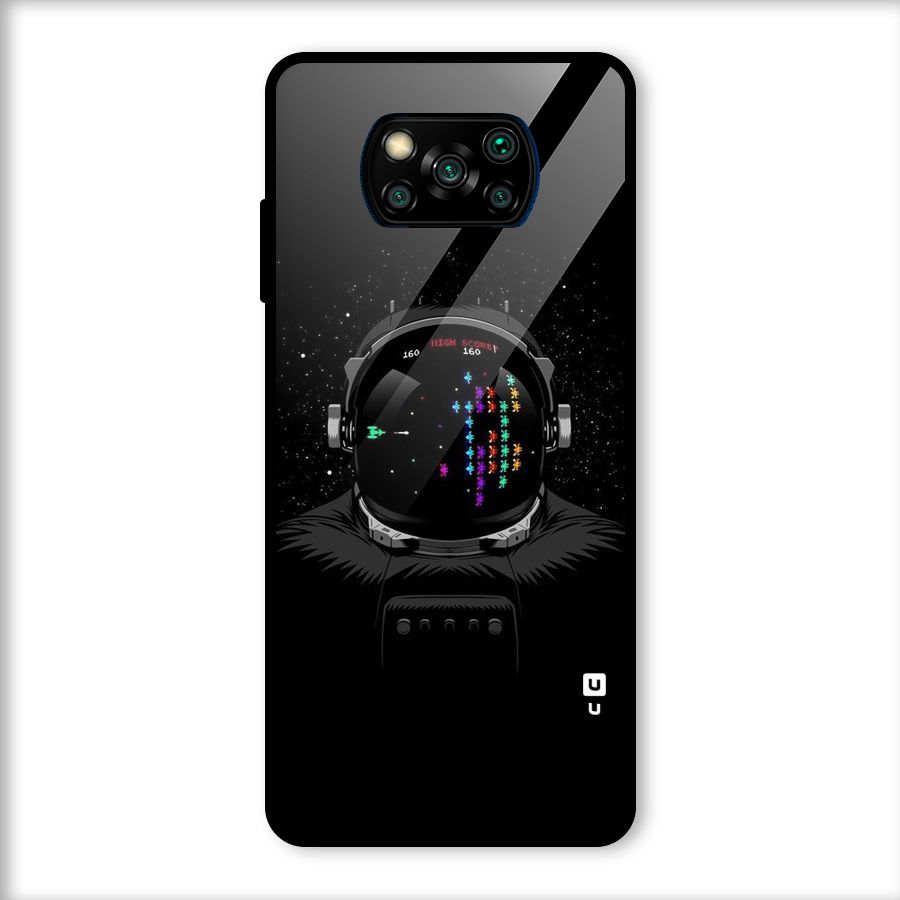 Gamer Head Glass Back Case for Poco X3