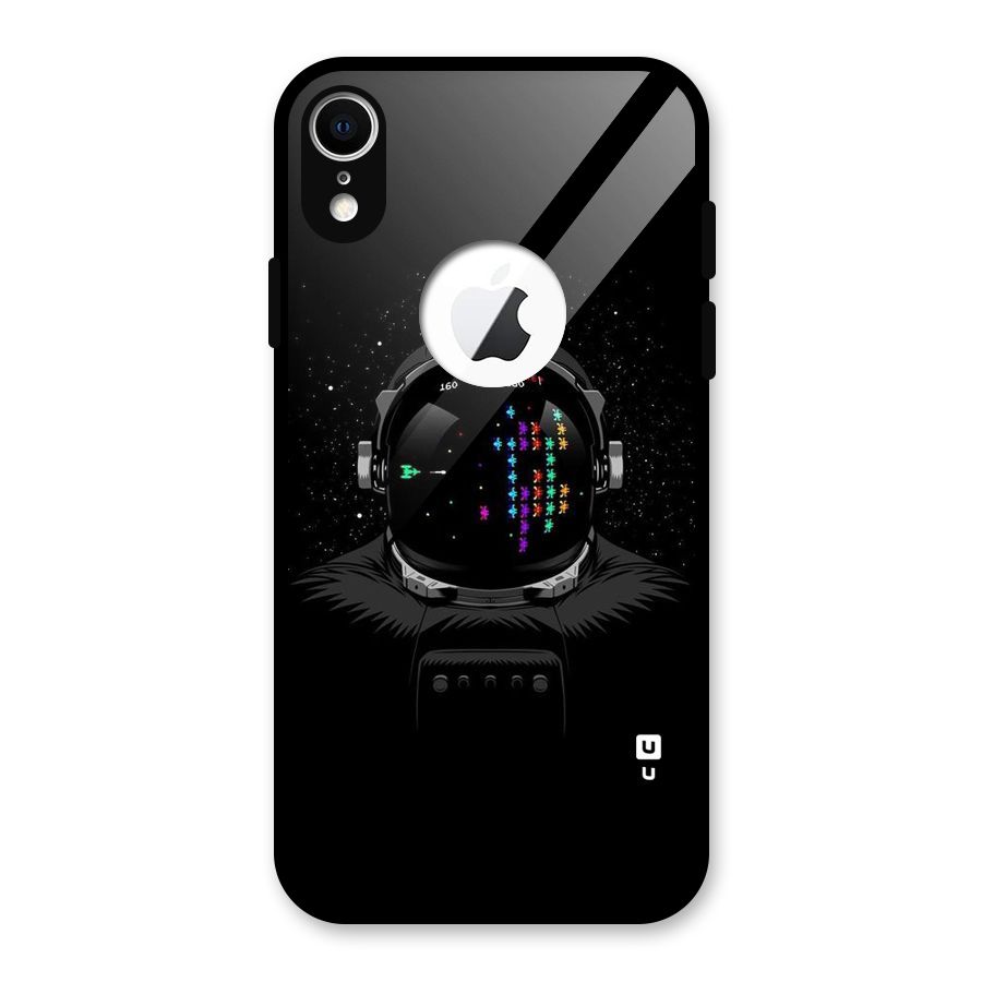 Gamer Head Glass Back Case for iPhone XR Logo Cut