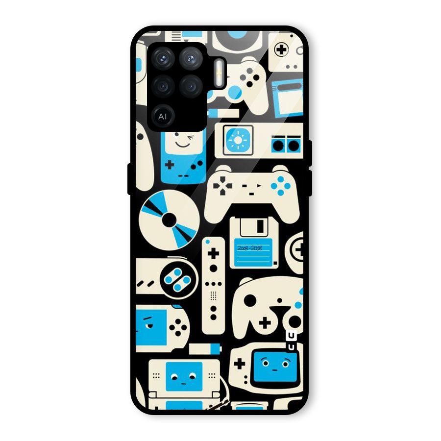 Gamers Glass Back Case for Oppo F19 Pro