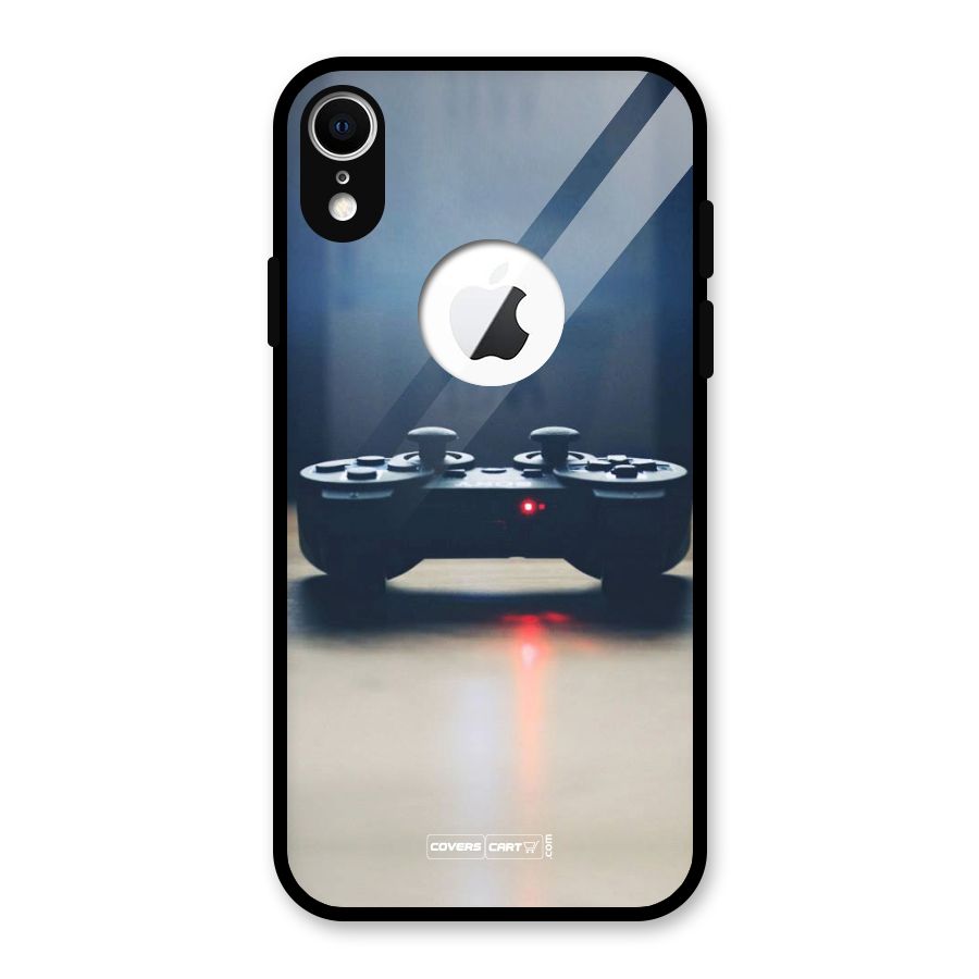 Gaming Console Glass Back Case for iPhone XR Logo Cut