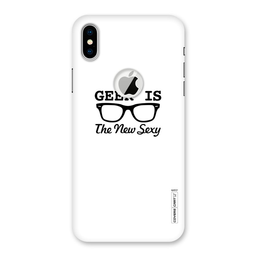 Geek Is The New Sexy Back Case for iPhone X Logo Cut