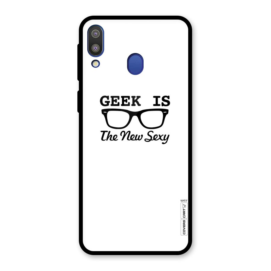 Geek Is The New Sexy Glass Back Case for Galaxy M20