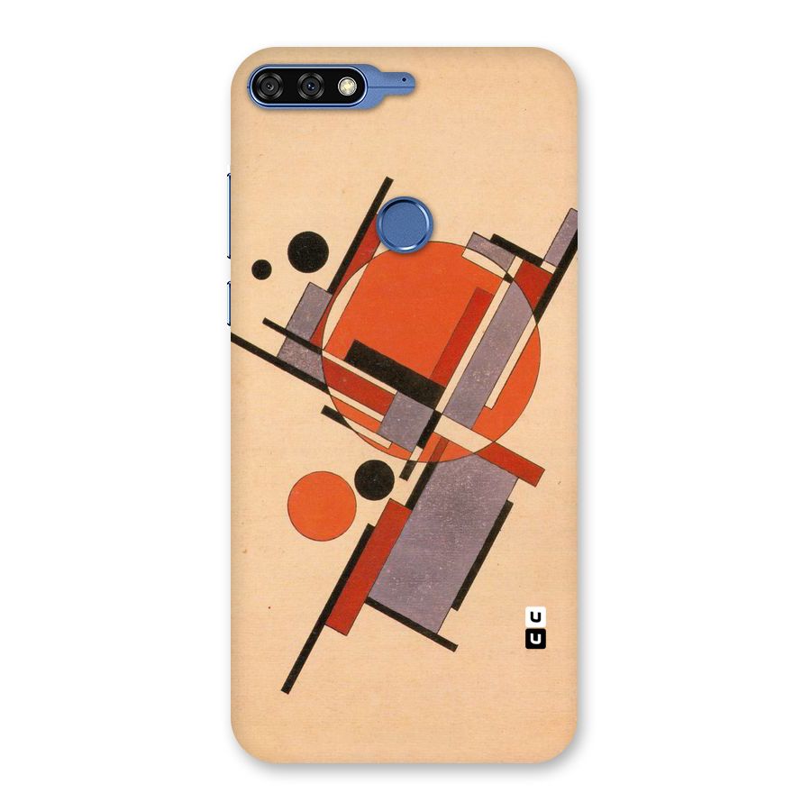 Geo Abstract Metrics Back Case for Honor 7C