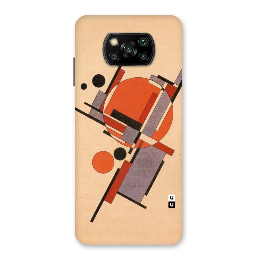 Geo Abstract Metrics Back Case for Poco X3