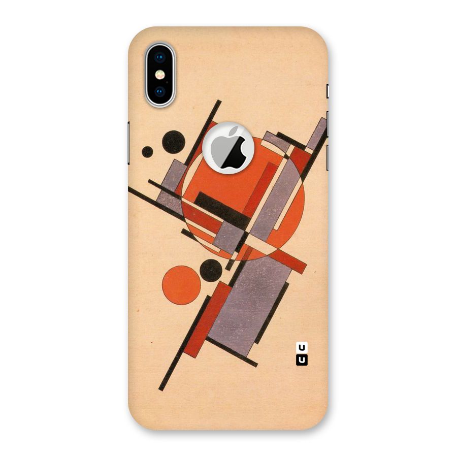 Geo Abstract Metrics Back Case for iPhone XS Logo Cut