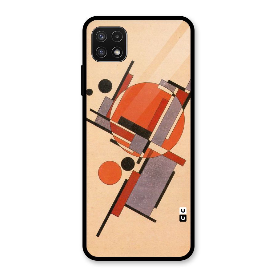 Geo Abstract Metrics Glass Back Case for Galaxy A22 5G