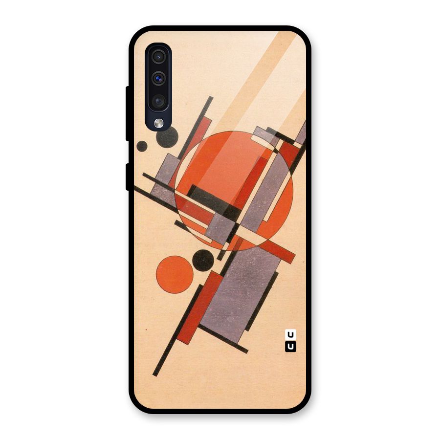 Geo Abstract Metrics Glass Back Case for Galaxy A50