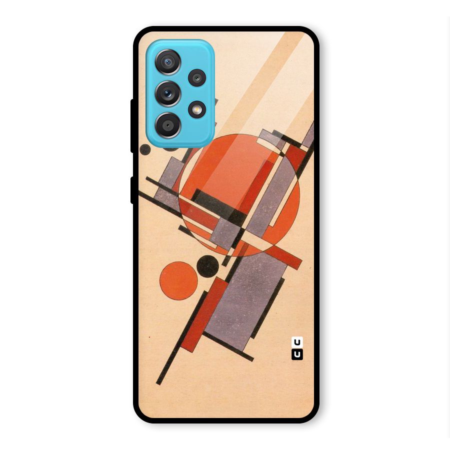 Geo Abstract Metrics Glass Back Case for Galaxy A52