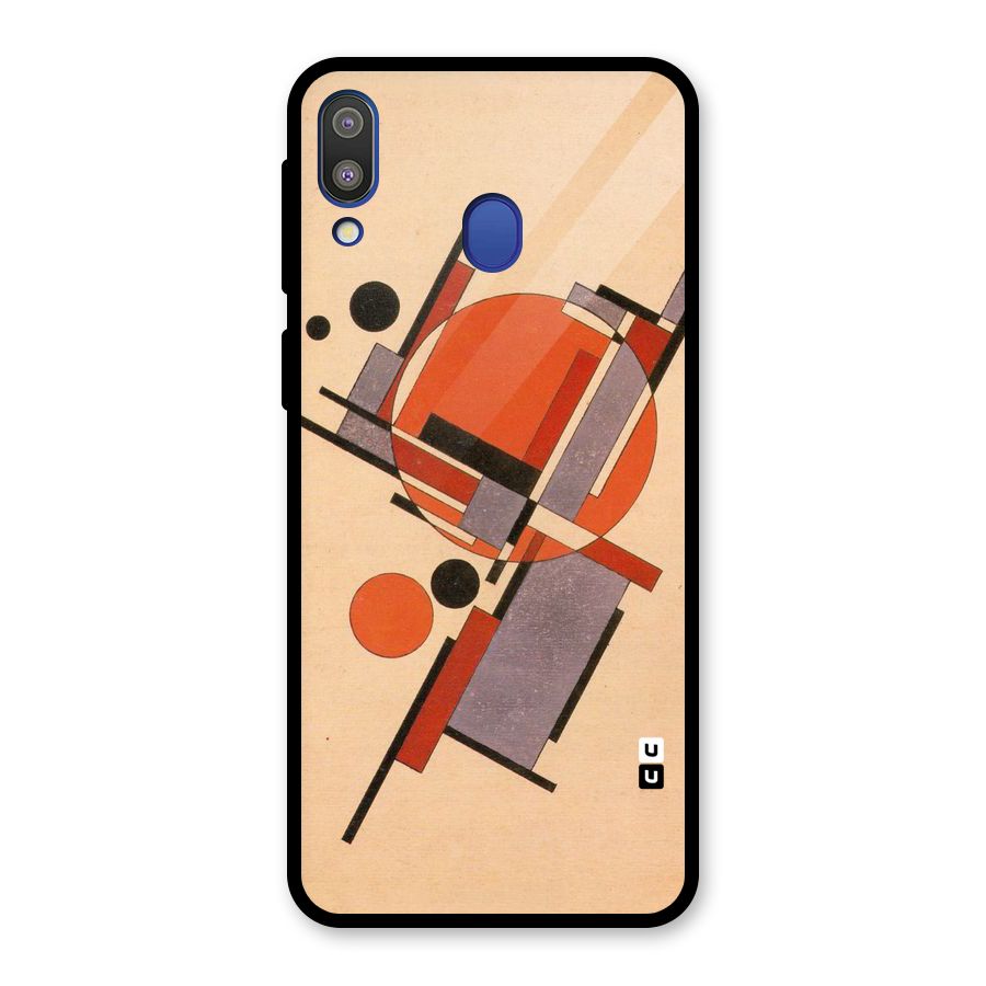 Geo Abstract Metrics Glass Back Case for Galaxy M20