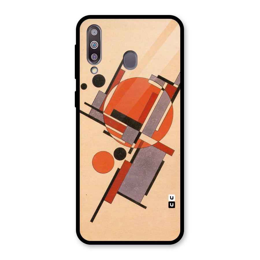 Geo Abstract Metrics Glass Back Case for Galaxy M30