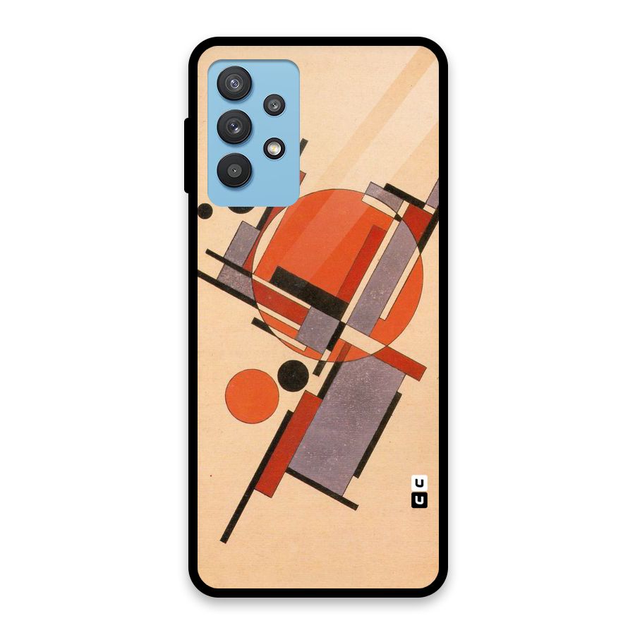 Geo Abstract Metrics Glass Back Case for Galaxy M32 5G