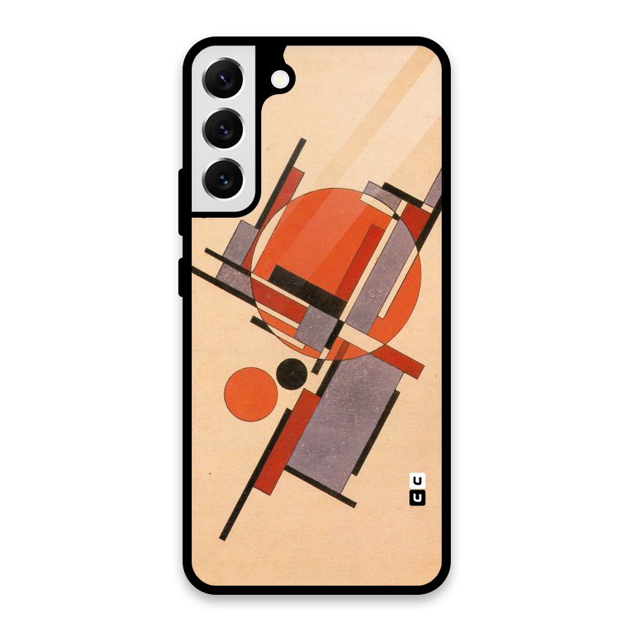 Geo Abstract Metrics Glass Back Case for Galaxy S22 Plus 5G