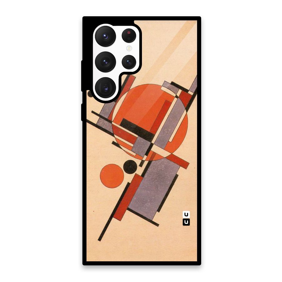 Geo Abstract Metrics Glass Back Case for Galaxy S22 Ultra 5G