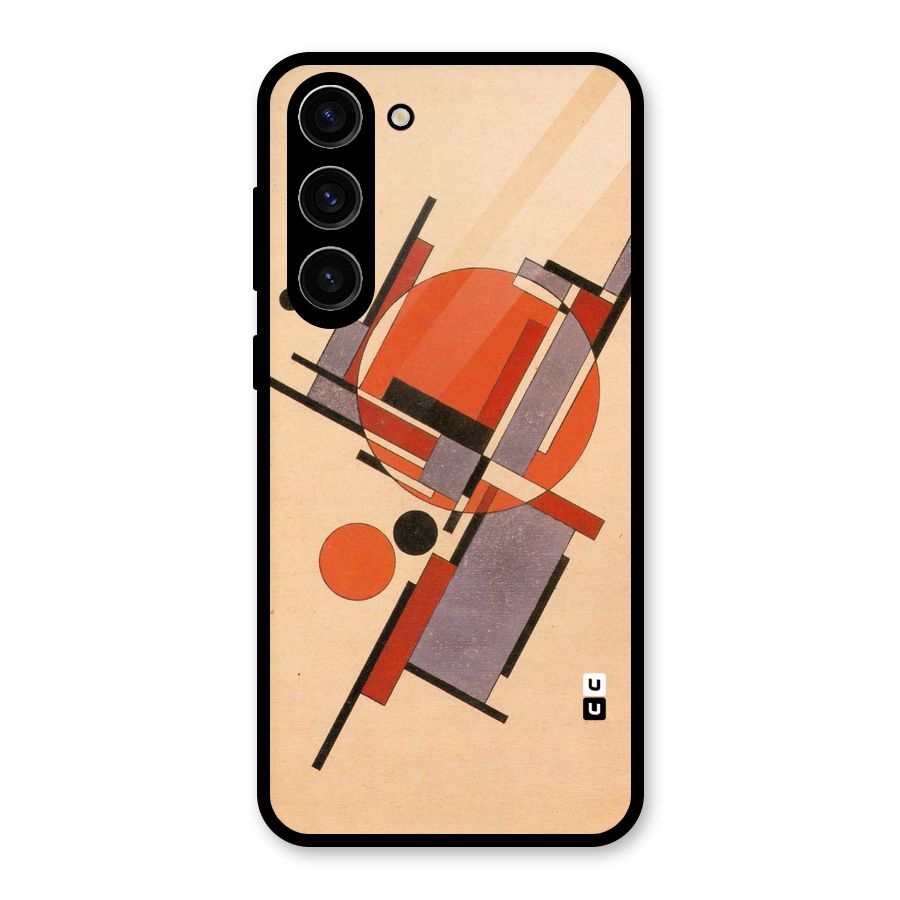 Geo Abstract Metrics Glass Back Case for Galaxy S23 Plus