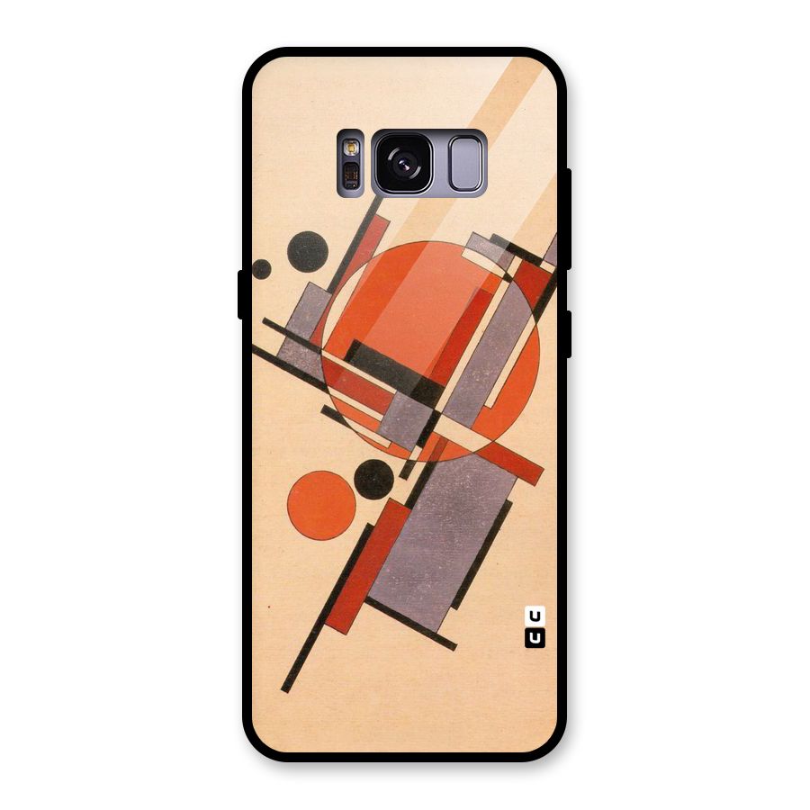 Geo Abstract Metrics Glass Back Case for Galaxy S8