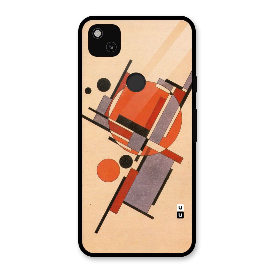 Geo Abstract Metrics Glass Back Case for Google Pixel 4a