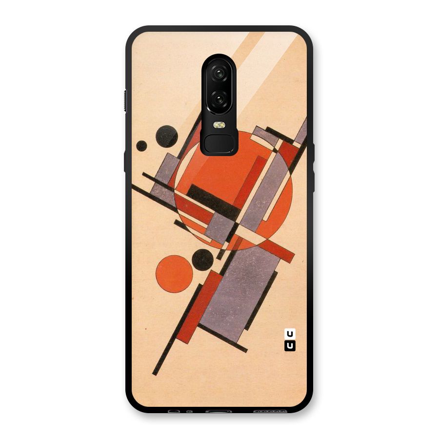 Geo Abstract Metrics Glass Back Case for OnePlus 6