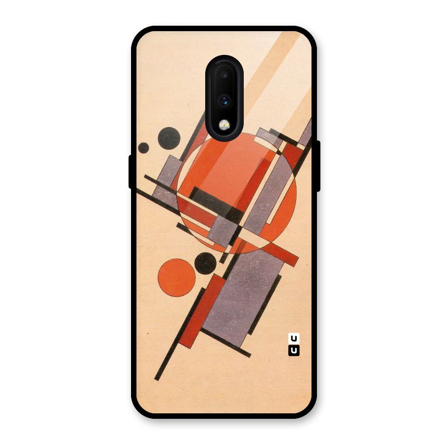 Geo Abstract Metrics Glass Back Case for OnePlus 7