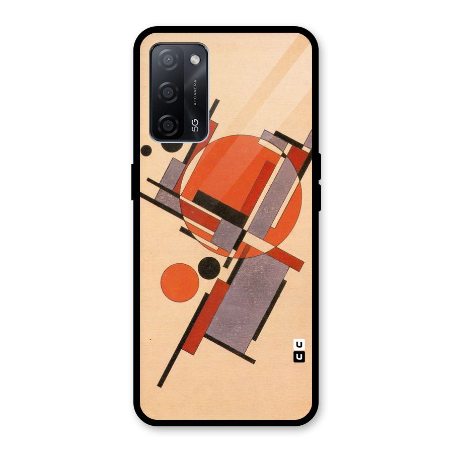Geo Abstract Metrics Glass Back Case for Oppo A53s 5G