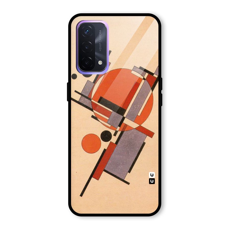Geo Abstract Metrics Glass Back Case for Oppo A74 5G