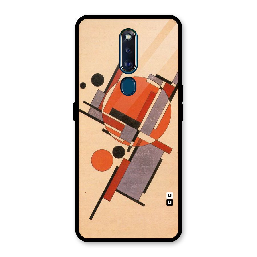 Geo Abstract Metrics Glass Back Case for Oppo F11 Pro