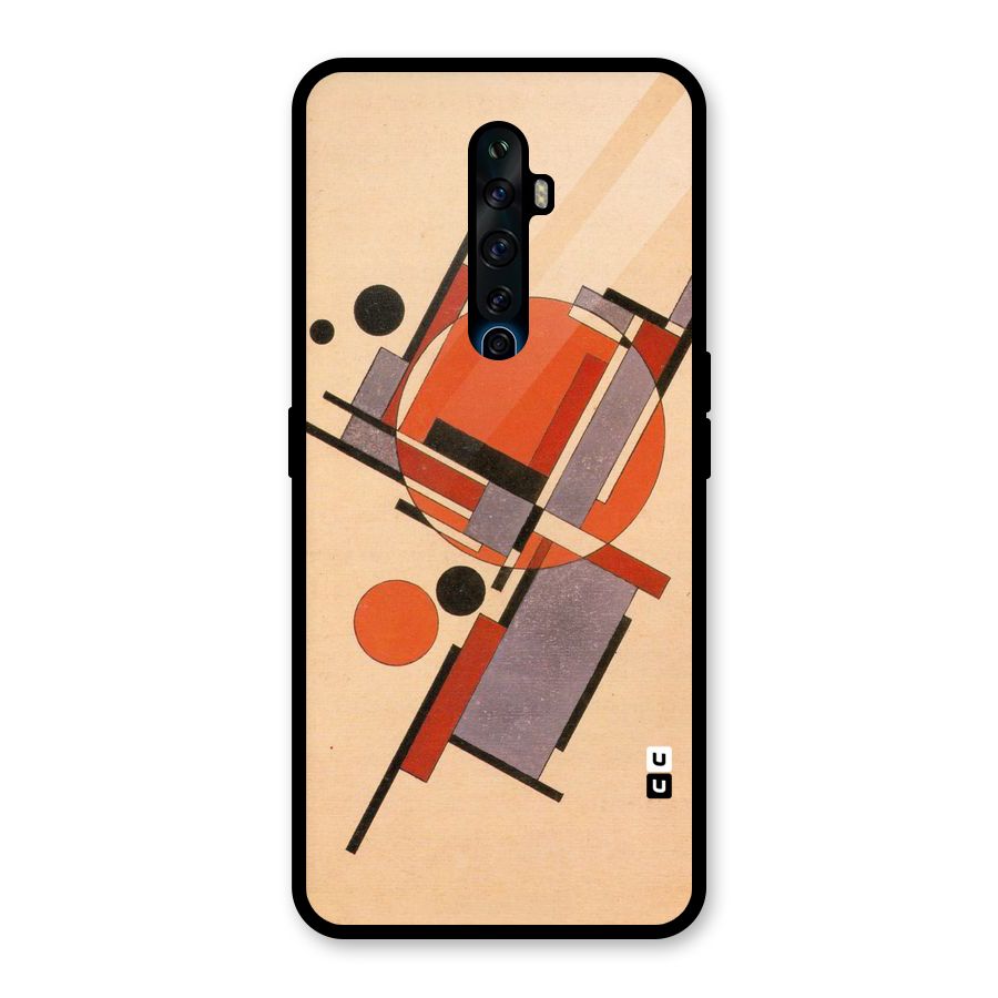 Geo Abstract Metrics Glass Back Case for Oppo Reno2 Z