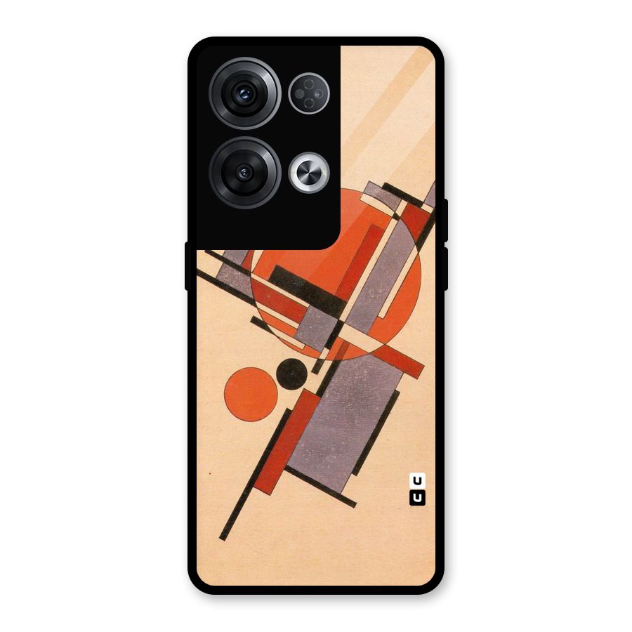Geo Abstract Metrics Glass Back Case for Oppo Reno8 Pro 5G