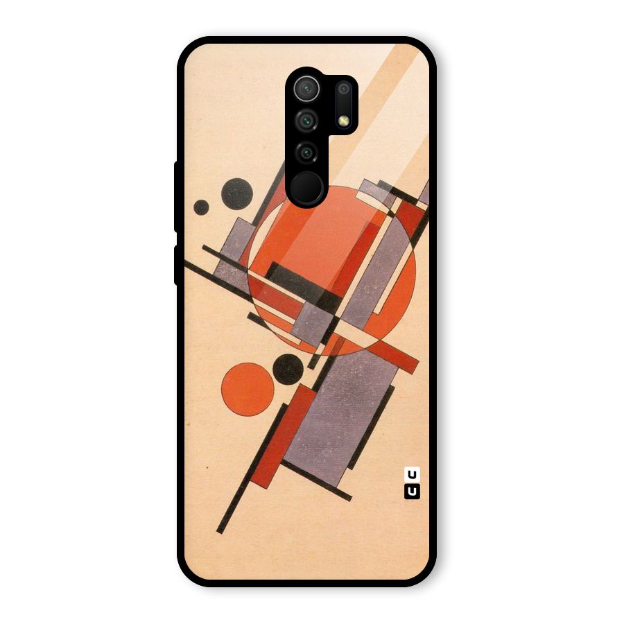Geo Abstract Metrics Glass Back Case for Poco M2