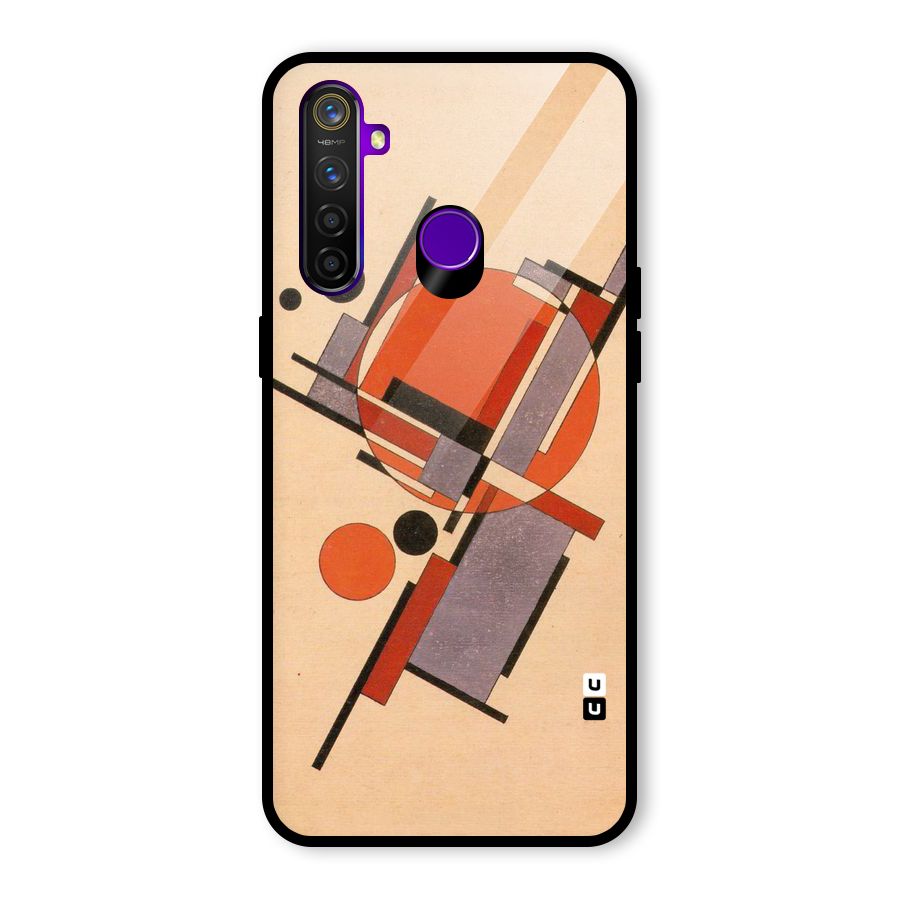Geo Abstract Metrics Glass Back Case for Realme 5 Pro