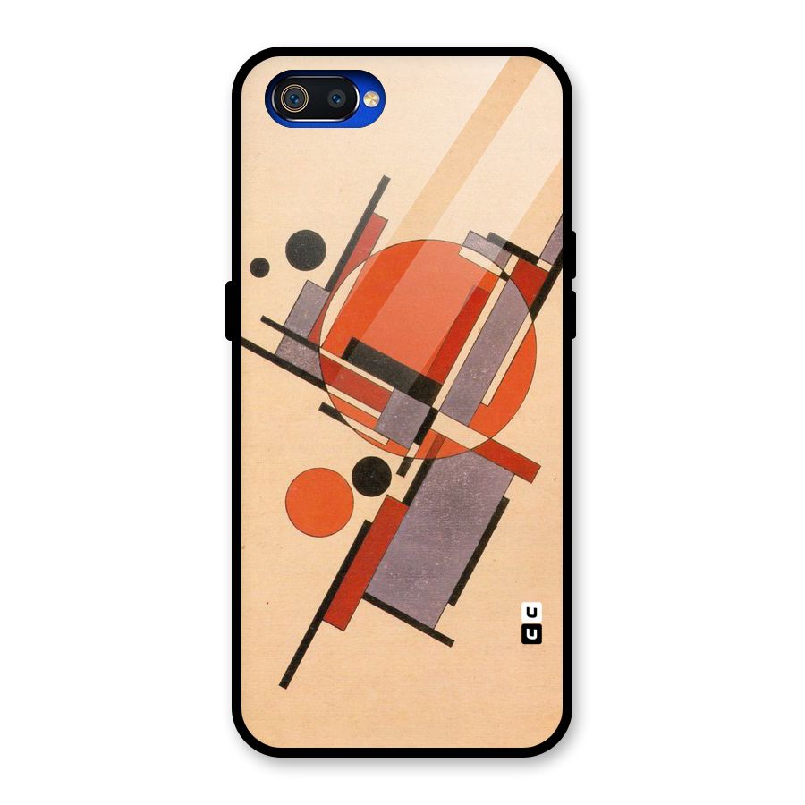 Geo Abstract Metrics Glass Back Case for Realme C2
