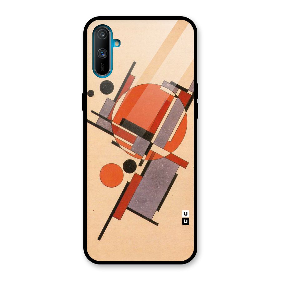 Geo Abstract Metrics Glass Back Case for Realme C3