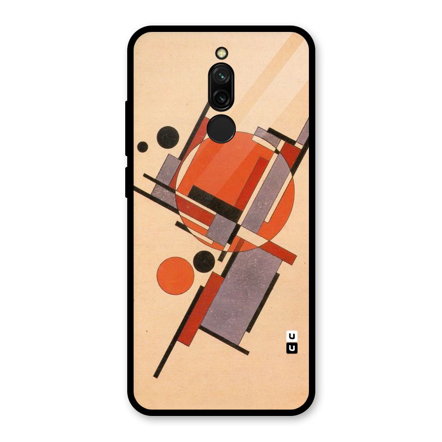 Geo Abstract Metrics Glass Back Case for Redmi 8