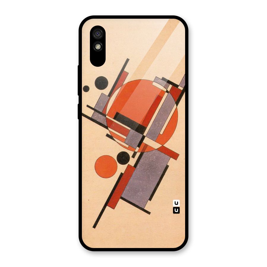 Geo Abstract Metrics Glass Back Case for Redmi 9i