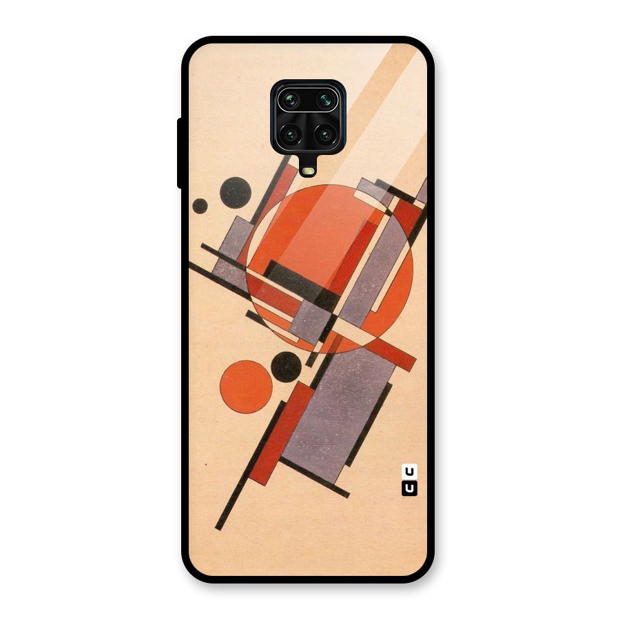 Geo Abstract Metrics Glass Back Case for Redmi Note 9 Pro