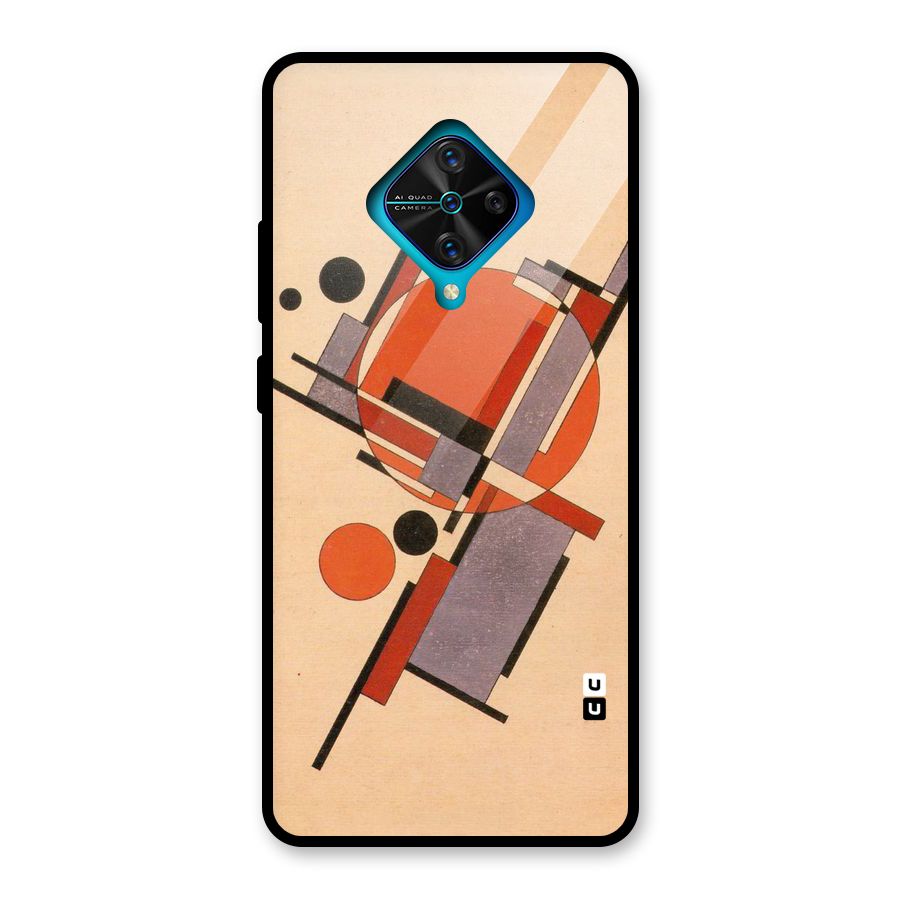 Geo Abstract Metrics Glass Back Case for Vivo S1 Pro