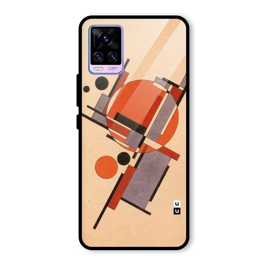 Geo Abstract Metrics Glass Back Case for Vivo V20 Pro