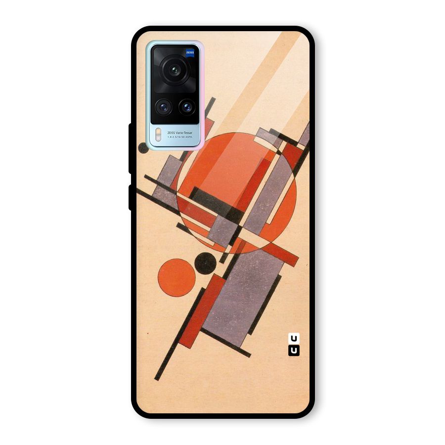 Geo Abstract Metrics Glass Back Case for Vivo X60