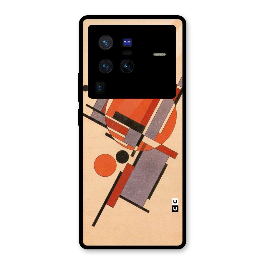 Geo Abstract Metrics Glass Back Case for Vivo X80 Pro