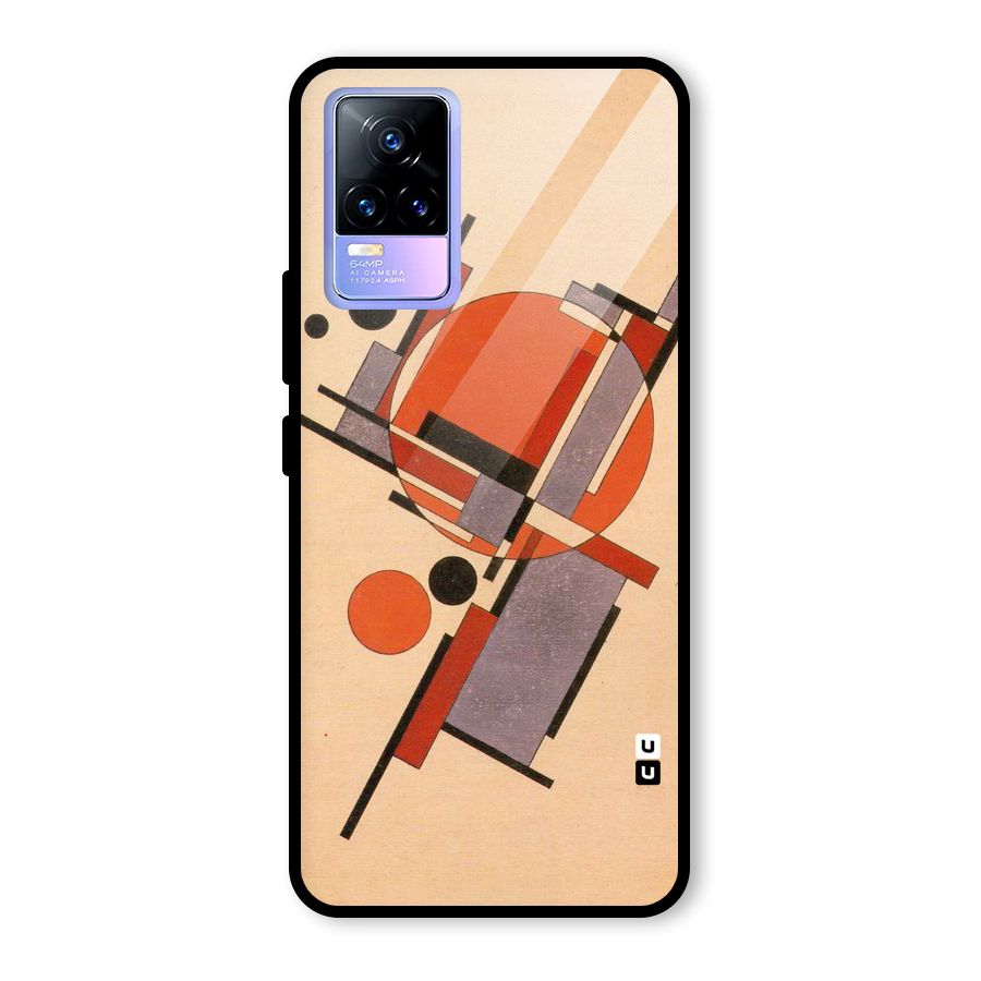 Geo Abstract Metrics Glass Back Case for Vivo Y73