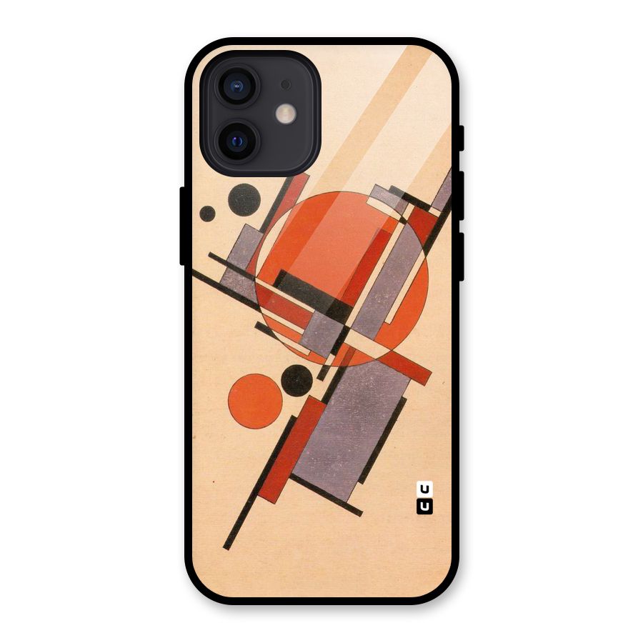 Geo Abstract Metrics Glass Back Case for iPhone 12