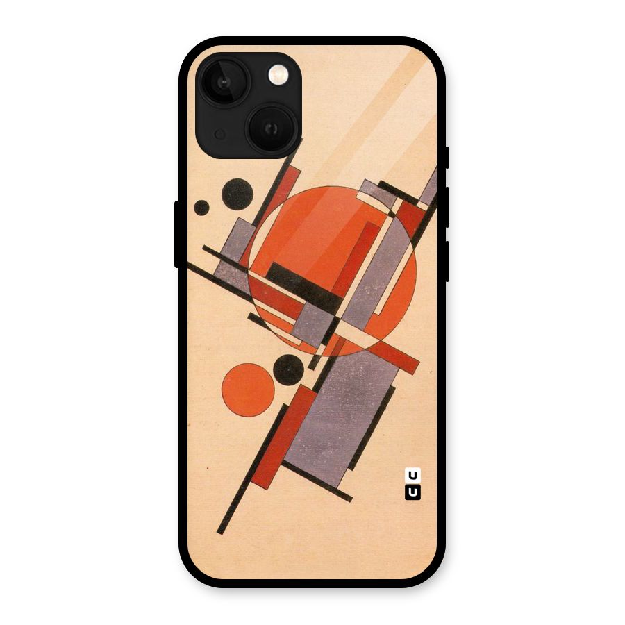 Geo Abstract Metrics Glass Back Case for iPhone 13