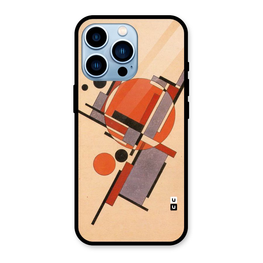 Geo Abstract Metrics Glass Back Case for iPhone 13 Pro