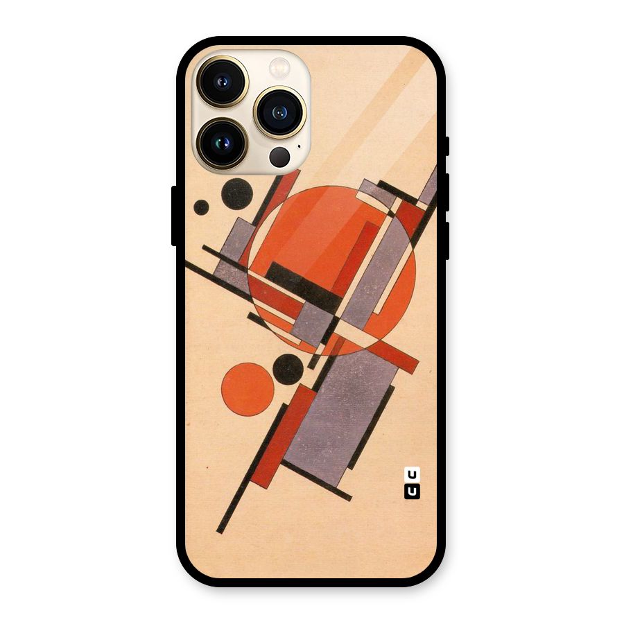 Geo Abstract Metrics Glass Back Case for iPhone 13 Pro Max