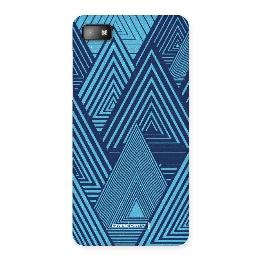 Geometric Blue Print Back Case for Blackberry Z10
