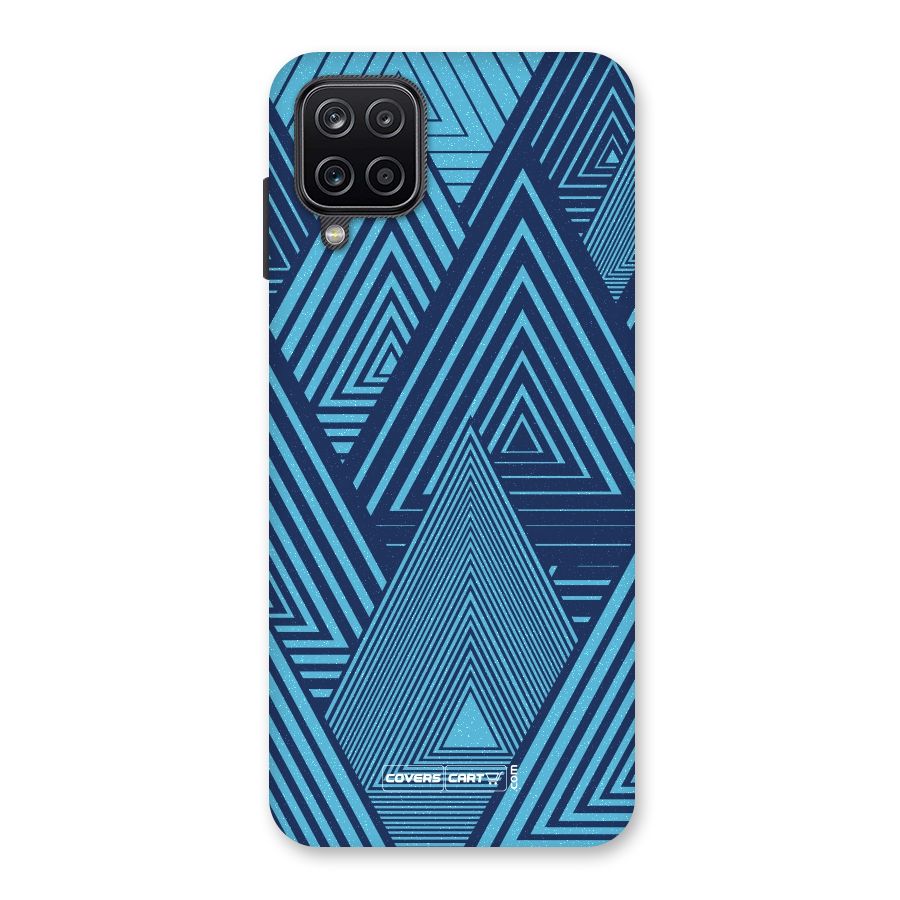 Geometric Blue Print Back Case for Galaxy A12