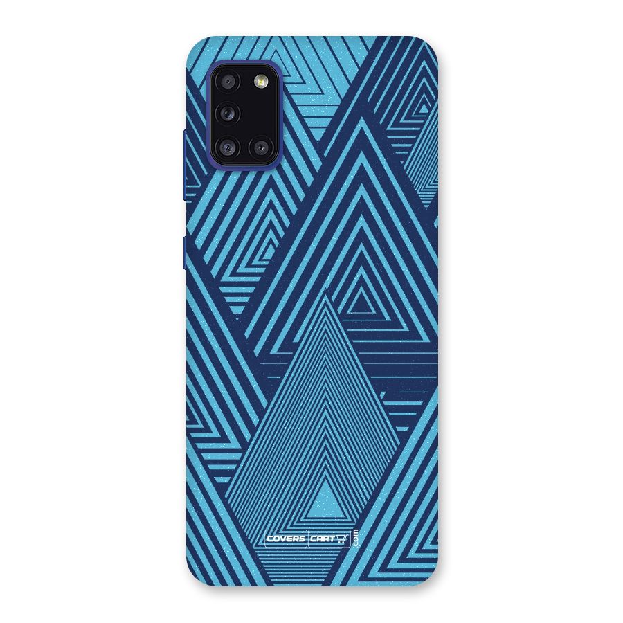 Geometric Blue Print Back Case for Galaxy A31