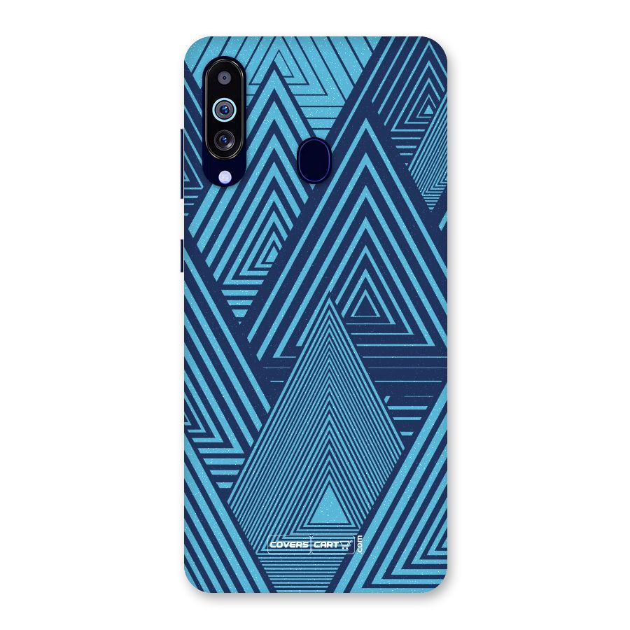 Geometric Blue Print Back Case for Galaxy A60