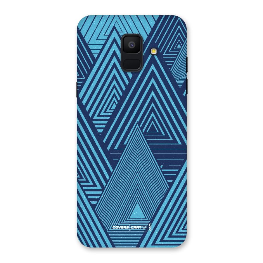 Geometric Blue Print Back Case for Galaxy A6 (2018)